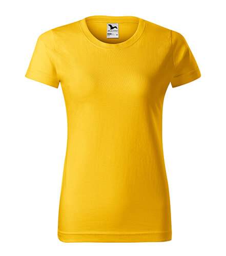 Culoare galben tricou Malfini Basic dama