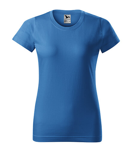 Culoare albastru azuriu tricou Malfini Basic dama
