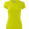 Culoare galben neon tricou tehnic Malfini Fantasy dama