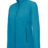 Hanorac tropical blue dama Maureen 100% fleece anti-scamosare 280 g/mp, buzunare laterale, fermoar KA907