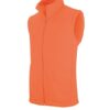 Vesta barbateasca fluorescent orange Luca 100% fleece anti-scamosare 300 g/mp, buzunare laterale,  KA913