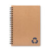 Carnet eco-friendly realizat din carton reciclat si hartie de piatra, 70 pagini dictando MO9536, semn cu albastru