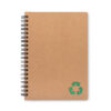 Carnet eco-friendly realizat din carton reciclat si hartie de piatra, 70 pagini dictando MO9536, semn cu verde