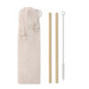 Set paie reutilizabile din bambus in saculet din bumbac si cu accesoriu pentru curatare MO9630