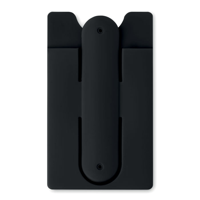 Port card RFID negru din silicon cu banda adeziv 3M