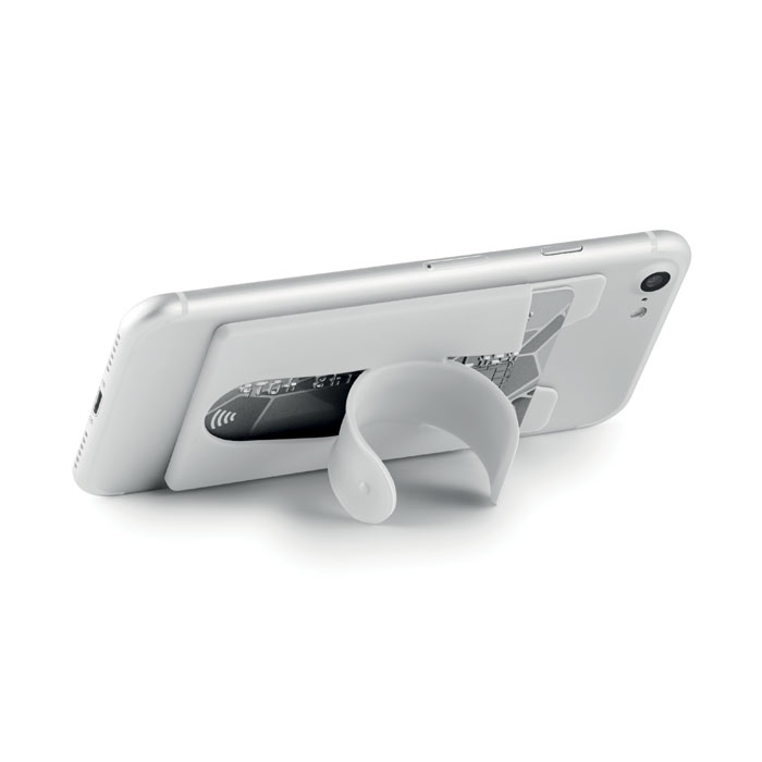 Portcard alb cu adeziv 3M suport telefon silicon MO9685