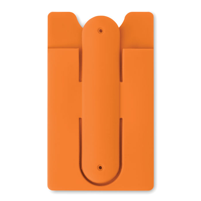 Port card RFID portocaliu din silicon cu banda adeziv 3M cu suport MO9685