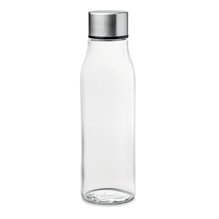Recipient eco-friendly din sticla transparenta  mo6210 500 ml capac aluminiu Venice