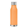Recipient eco-friendly 600 ml transparent orange 100% plastic reciclat finisare, cauciucata, capac din otel inoxidabil, sistem anti-scurgere, BPA free, mo6237 Glacier pet