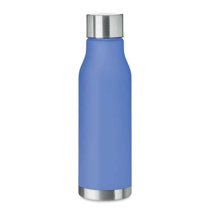 Recipient eco-friendly 600 ml albastru royal 100% plastic reciclat finisare, cauciucata, capac din otel inoxidabil, sistem anti-scurgere, BPA free, mo6237 Glacier pet